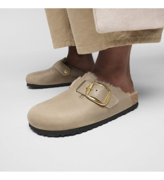 Birkenstock Zoccoli in pelle marrone Boston BB