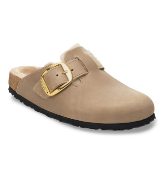 Birkenstock Zoccoli in pelle marrone Boston BB