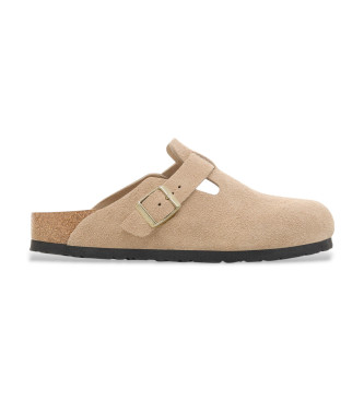 Birkenstock Sabots en cuir Boston beige