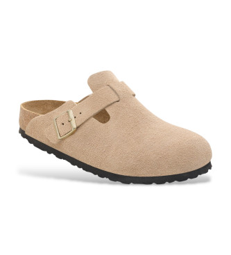 Birkenstock Sabots en cuir Boston beige
