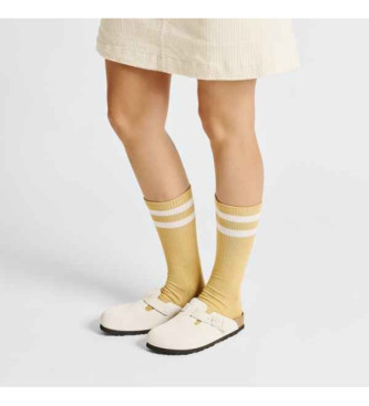 Birkenstock Zuecos de piel Boston blanco