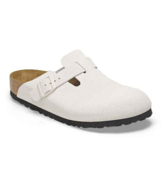 Birkenstock Lederclogs Boston wei