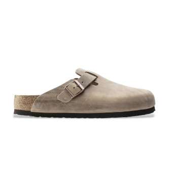 Birkenstock Zuecos de Piel Boston marrn