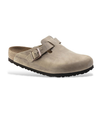 Birkenstock Zuecos de Piel Boston marrn