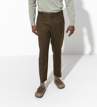 Birkenstock Zoccoli Boston in pelle marrone
