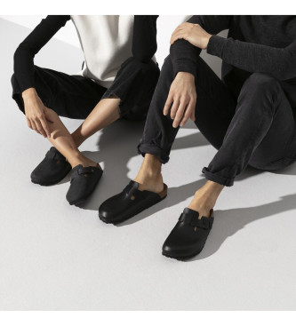 Birkenstock Boston Leather Clogs svart
