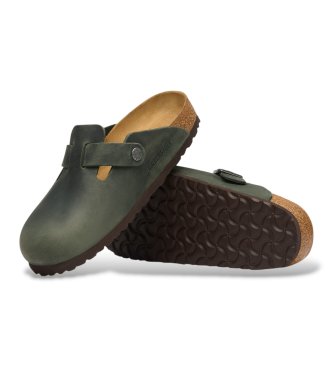 Birkenstock Skindtræsko Boston Oiled (Regular Fit) grøn