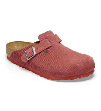 Birkenstock Socas de couro Boston vermelho