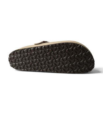 Birkenstock Zuecos de Piel Boston Soft (Ajuste Estrecho) beige