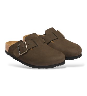 Birkenstock Læderclogs Boston Wire Buckle (Regular pasform) brun