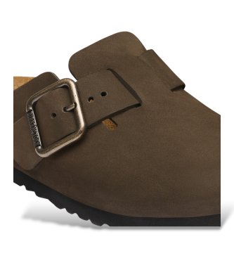 Birkenstock Læderclogs Boston Wire Buckle (Regular pasform) brun