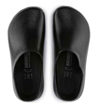 Birkenstock Skórzane chodaki Super-Birki czarne