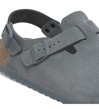 Birkenstock Träskor i läder Tokio (Normal passform) grå