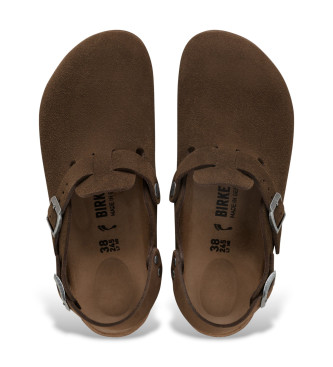 Birkenstock Tamancos de Couro Tokio (Ajuste Regular) castanho
