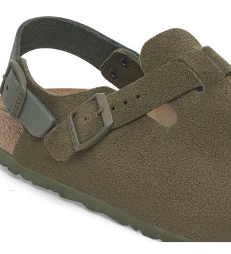 Birkenstock Lädertofflor Tokyo (Normal passform) grön
