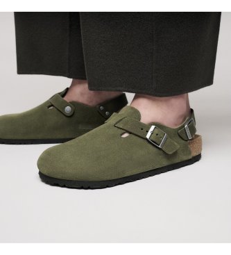 Birkenstock Lädertofflor Tokyo (Normal passform) grön