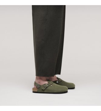 Birkenstock Lädertofflor Tokyo (Normal passform) grön