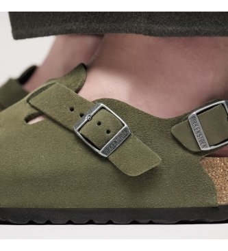 Birkenstock Lädertofflor Tokyo (Normal passform) grön