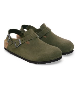 Birkenstock Lädertofflor Tokyo (Normal passform) grön