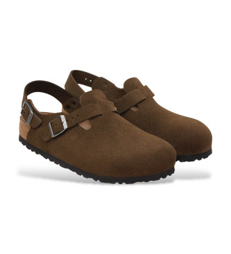 Birkenstock Sabots en cuir Tokio marron