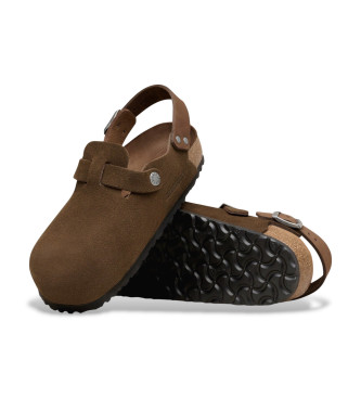 Birkenstock Sabots en cuir Tokio marron