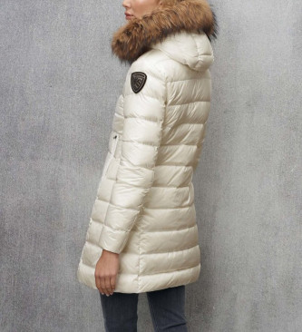 Blauer Kristin long fur coat white