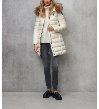 Blauer Kristin long fur coat white