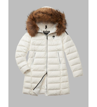 Blauer Kristin long fur coat white