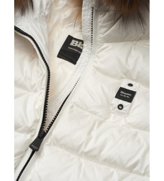 Blauer Kristin long fur coat white