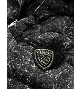 Blauer Manteau en duvet imprim Liberty noir