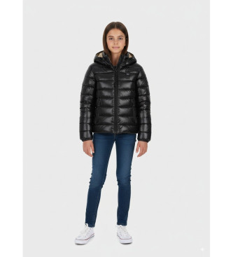 Blauer Cappotto nero in piuma