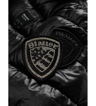 Blauer Cappotto nero in piuma