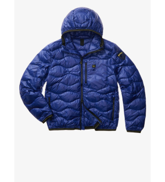 Blauer Mantel Wave blau