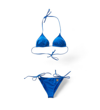 Blauer Ensfarvet bl bikini