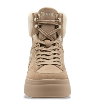 Blauer Botines de piel Emery beige