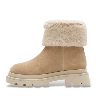 Blauer Kimmel 10 beige leather ankle boots