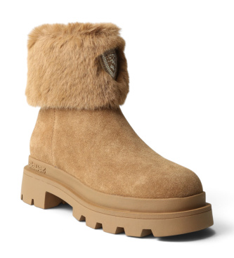 Blauer Bottines en cuir Kimmel marron