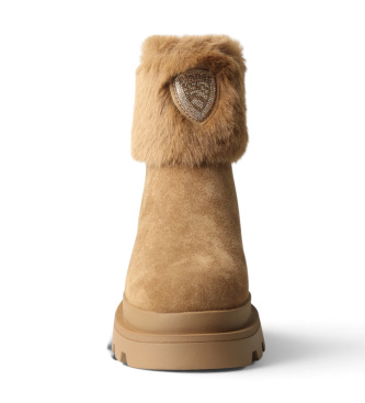 Blauer Bottines en cuir Kimmel marron