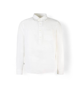 Blauer Camicia in lino bianco