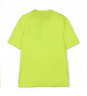 Blauer T-shirt Coton doux jaune