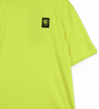 Blauer T-shirt Zacht katoen geel