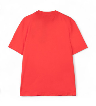Blauer Camiseta Algodn suave rojo