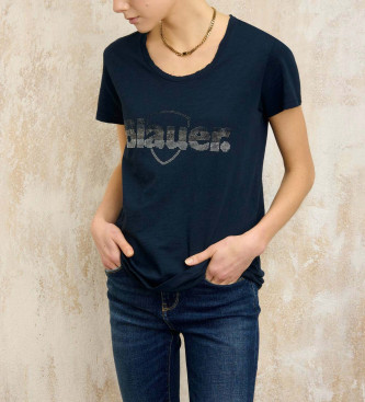 Blauer Graham navy glitter t-shirt