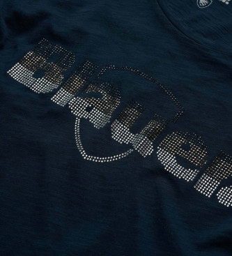 Blauer Graham t-shirt med glitter i marinbl frg