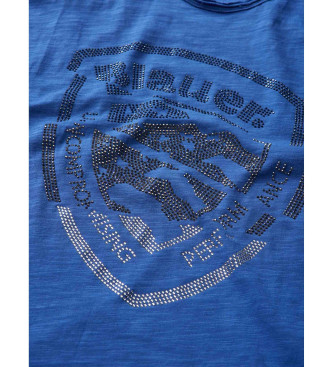Blauer T-shirt Blu Scollo Americano