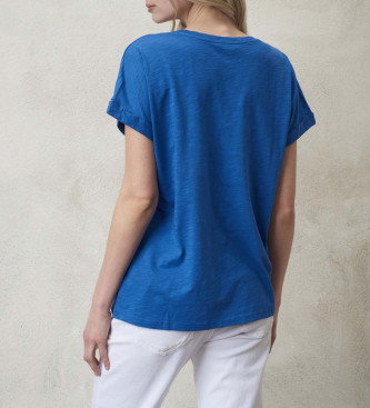 Blauer Blaues Glitzer-T-Shirt