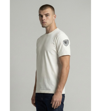 Blauer T-shirt Hanson blanc