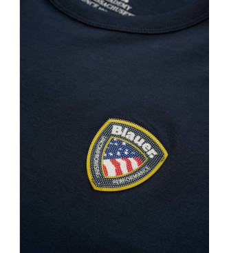 Blauer T-shirt avec logo Gommatofaxon marine