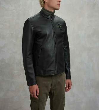 Blauer Cazadora de piel Ripley negro
