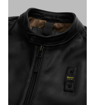 Blauer Cazadora de piel Ripley negro